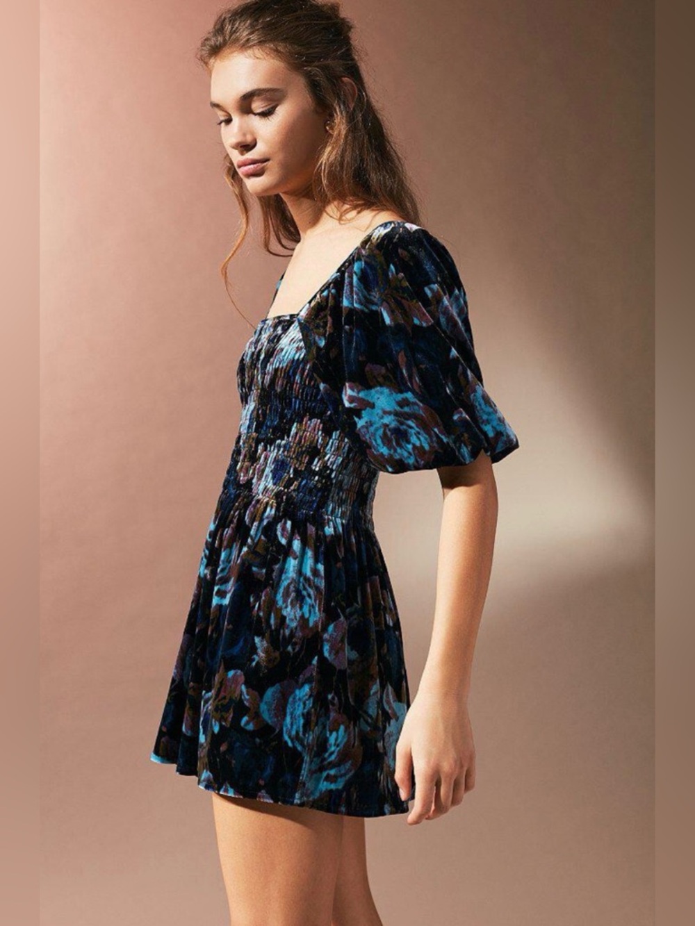 Urban Outfitters Patsy Floral Smocked Romper M